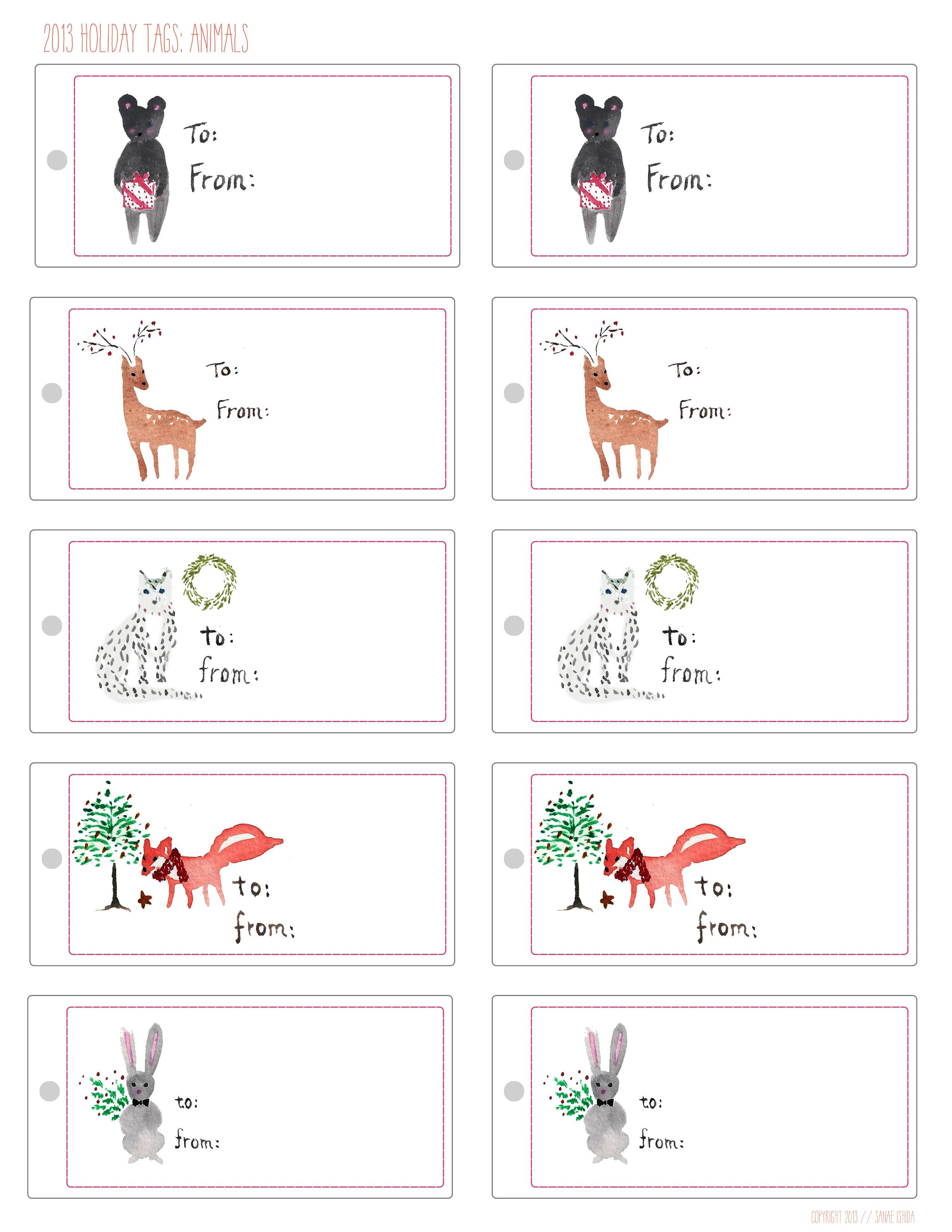 Tags navideños 2 | 24 imprimibles para Navidad