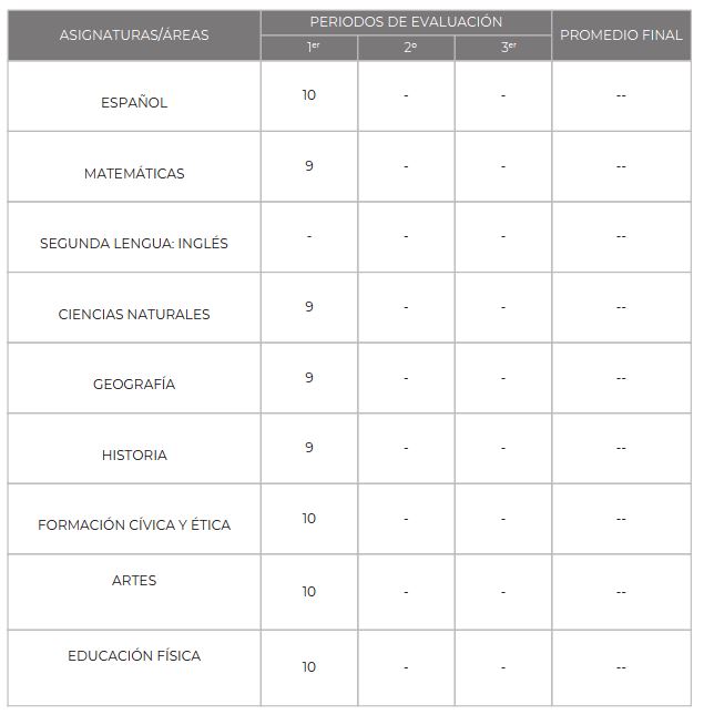 Último primer trimestre en la primaria
