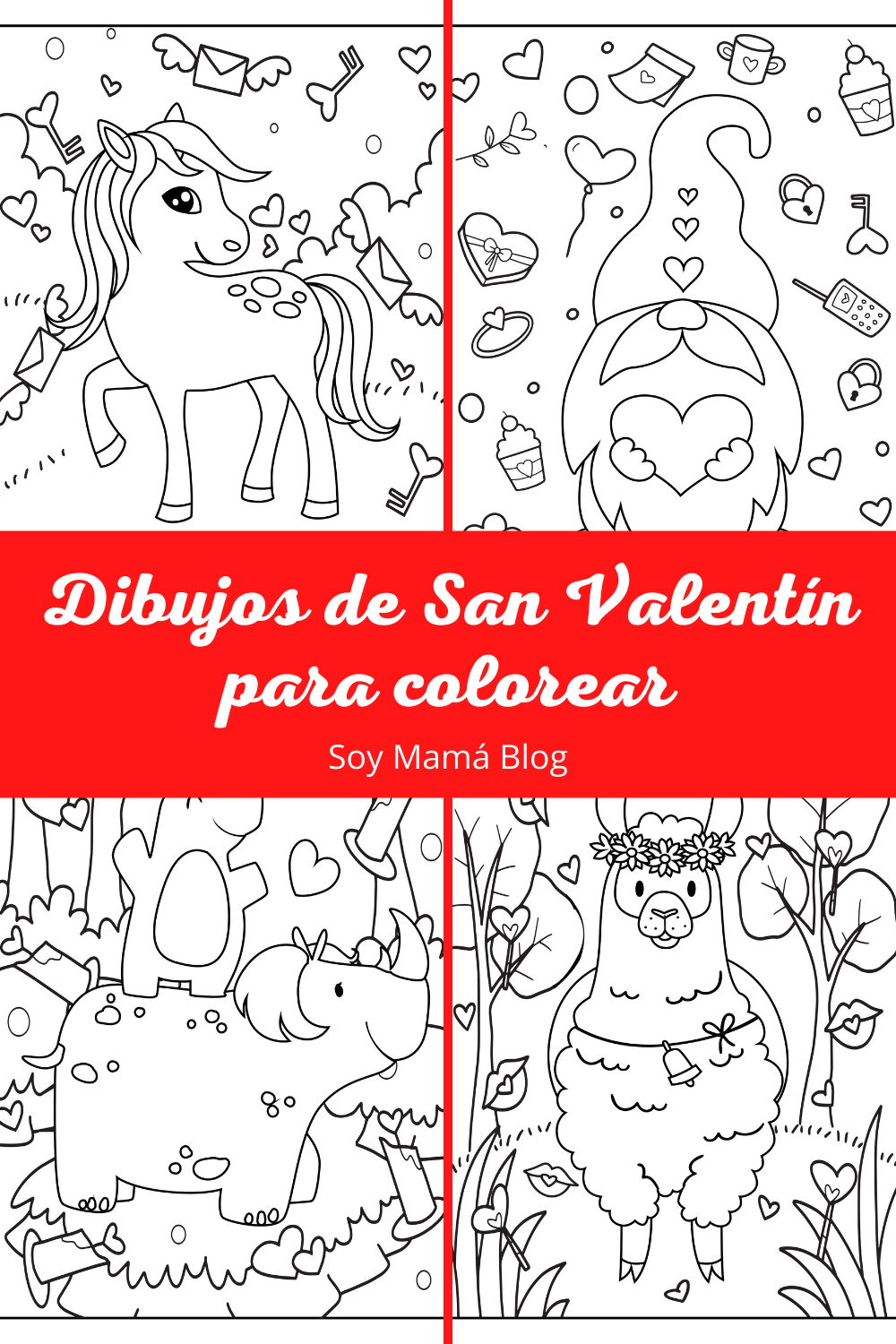 Dibujos de San Valentín para colorear