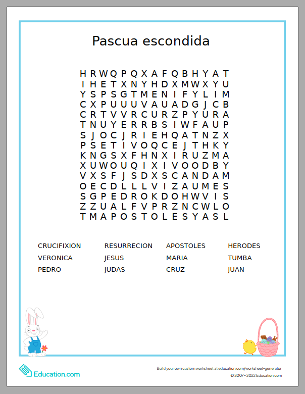 Pascua escondida - Detalle