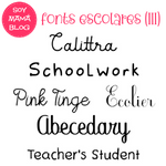 Fonts escolares (III) Fonts para libretas y libros