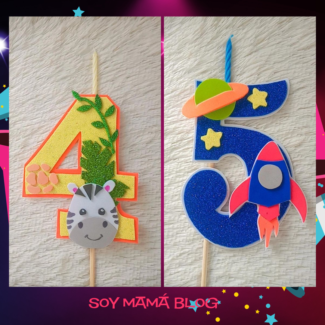 100 días de Festejos en Soy Mamá Blog | Topper rápido para pastel de cumpleaños #100DDF