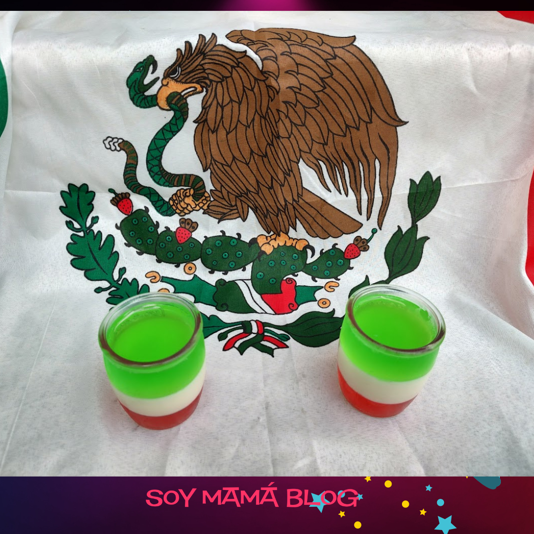 100 días de Festejos en Soy Mamá Blog | Gelatina tricolor #100DDF