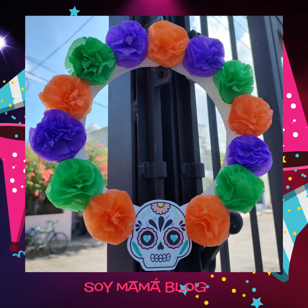 100 días de Festejos en Soy Mamá Blog | Mini corona de flores #100DDF