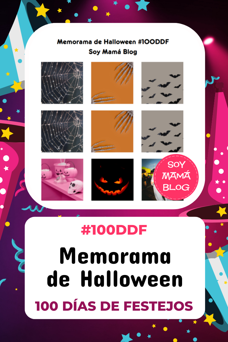100 días de Festejos en Soy Mamá Blog | Memorama de Halloween #100DDF