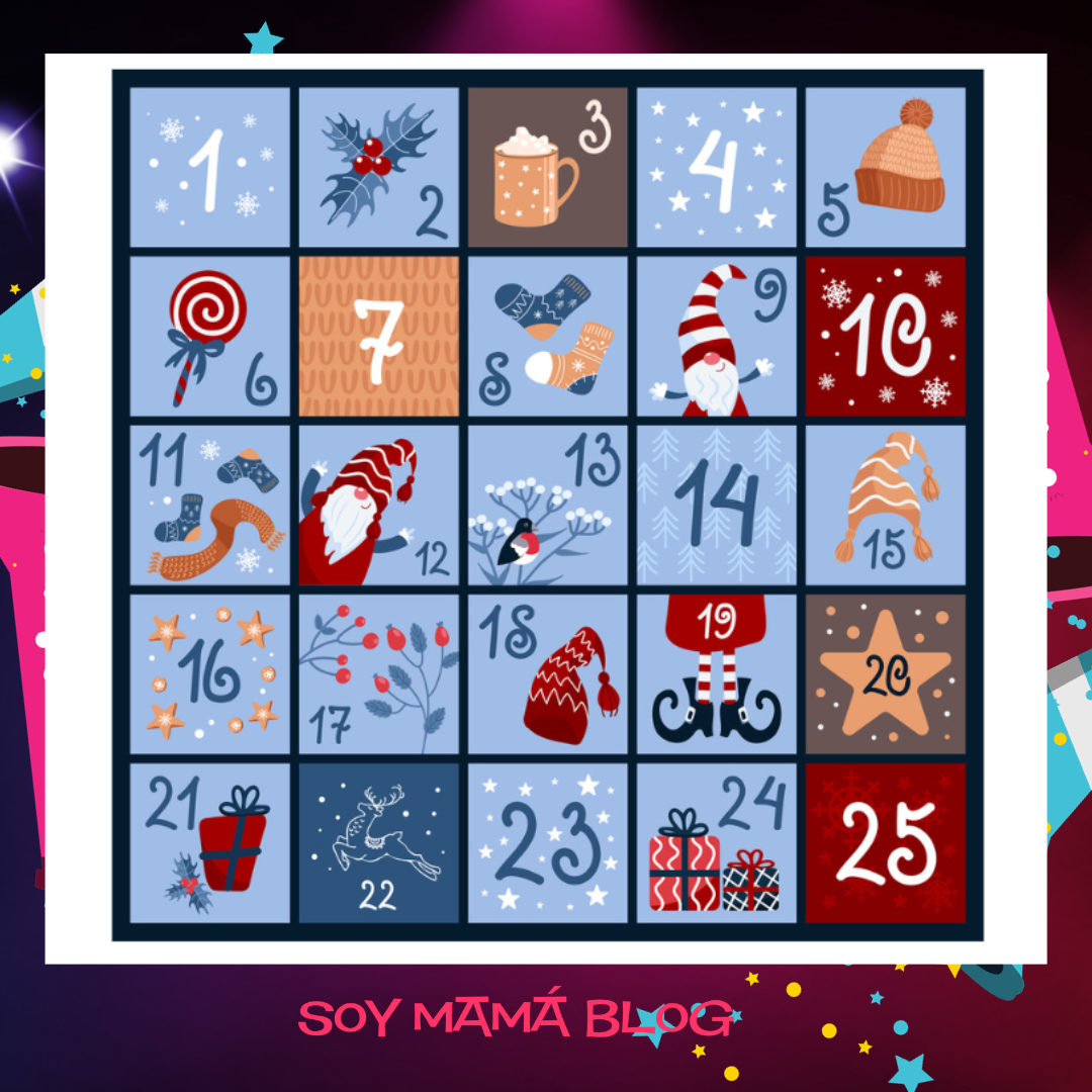 100 días de Festejos en Soy Mamá Blog |  Números para Calendario de Adviento Set 2