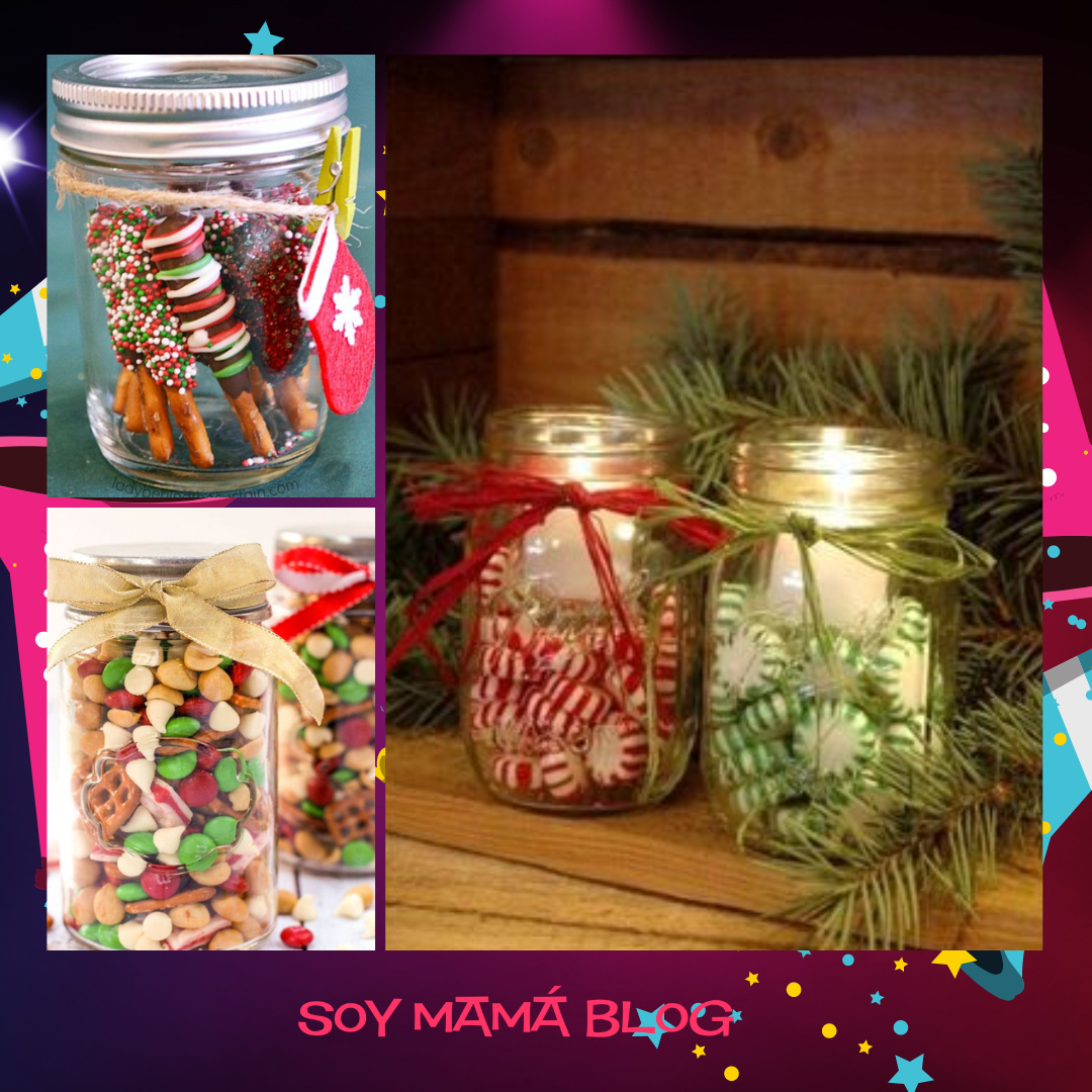 100 días de Festejos en Soy Mamá Blog | Múltiples usos de las Mason Jars en Navidad