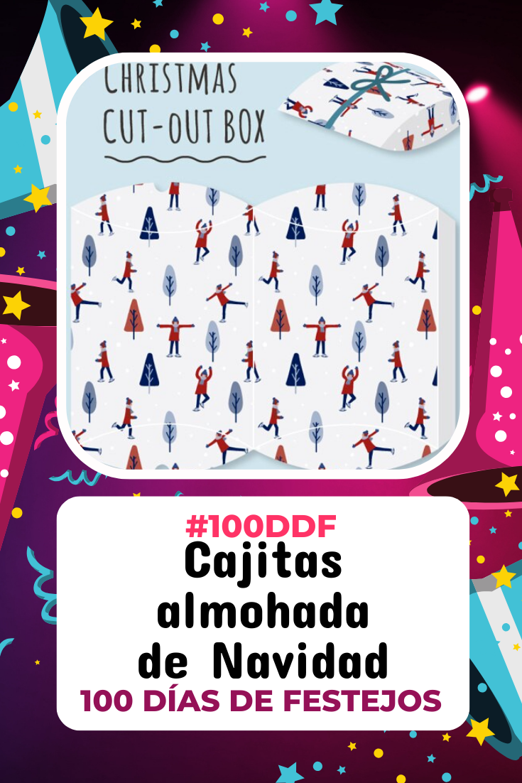 100 días de Festejos en Soy Mamá Blog | Cajitas almohada de Navidad