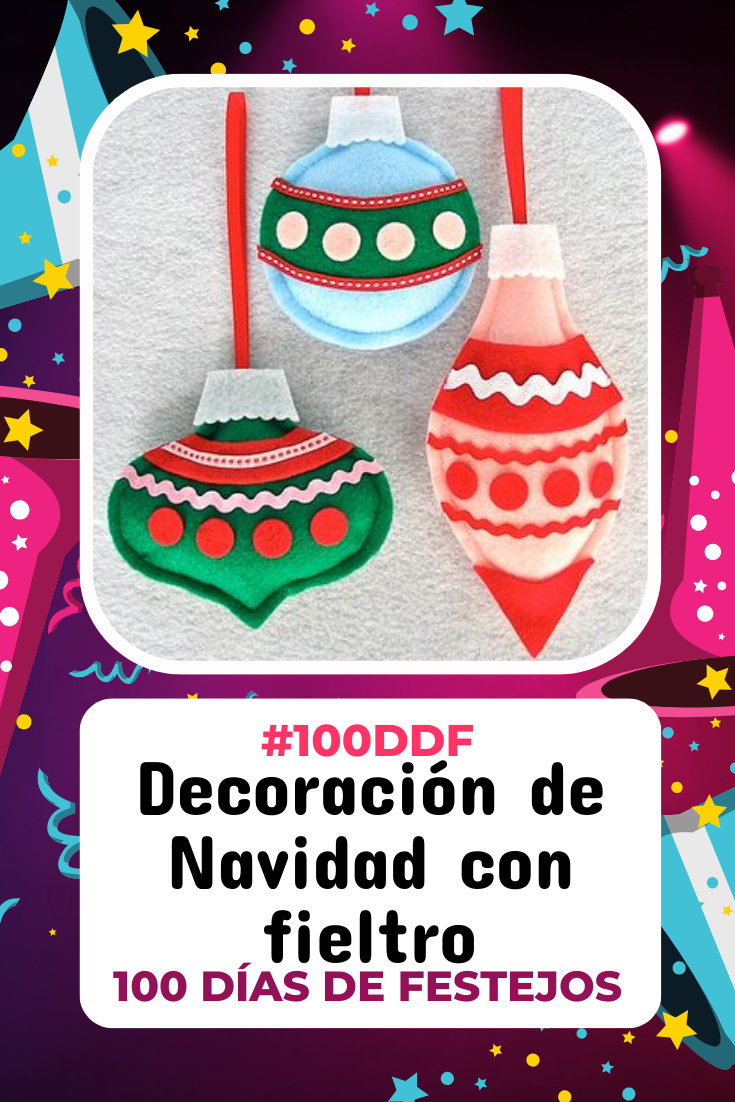100 días de Festejos en Soy Mamá Blog | Decoración de Navidad con fieltro