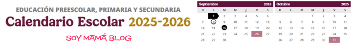 Calendario SEP Ciclo escolar 2025-2025